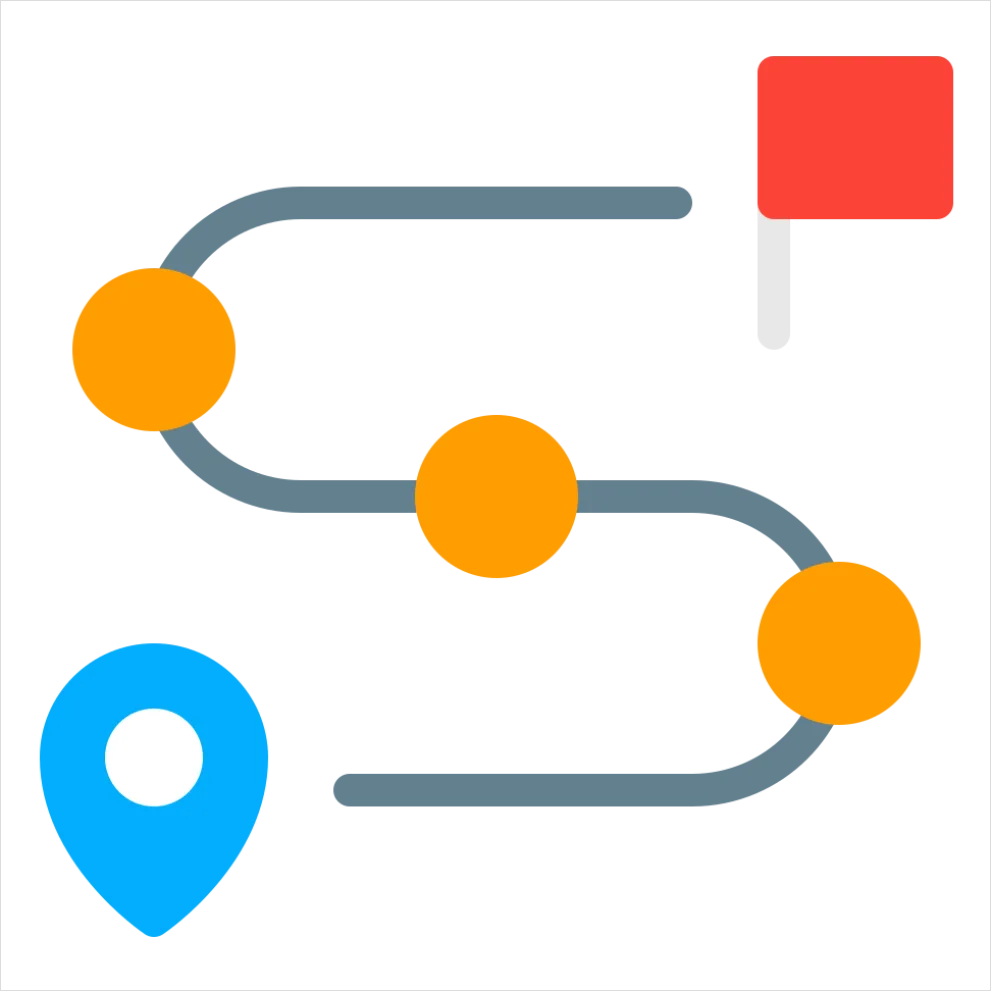 Detail Map Icons Set Vector Number 10