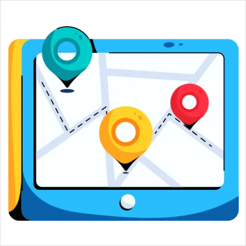 Detail Map Icons Set Vector Number 4