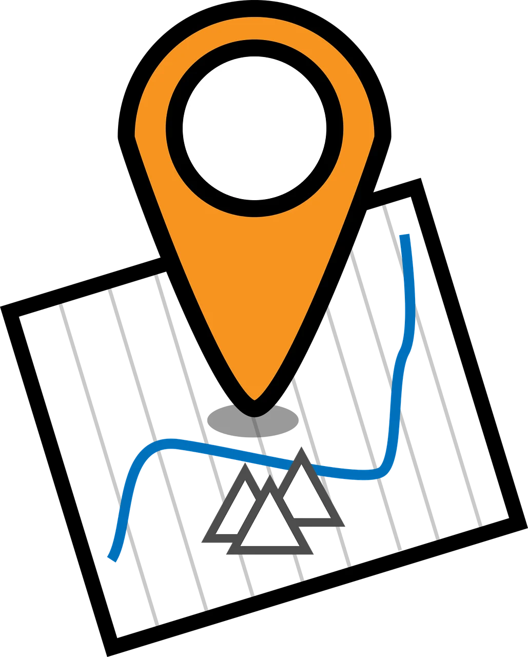 Detail Map Icons Set Vector Number 5