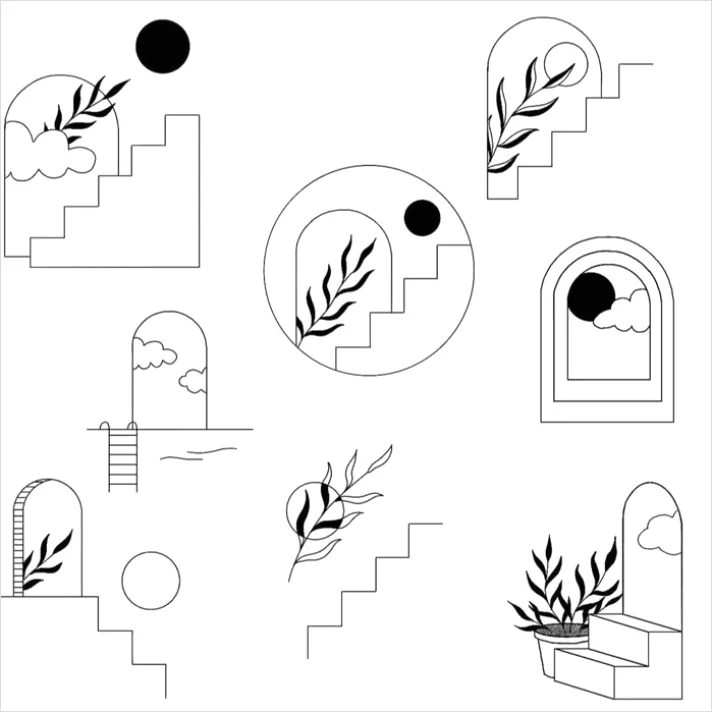 Detail Nature Icons Set Vector Number 17