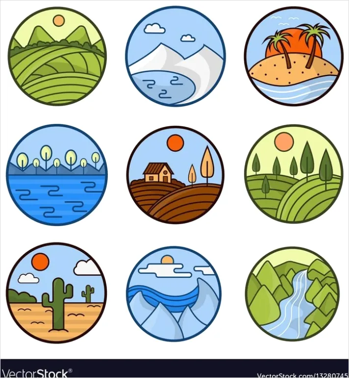 Detail Nature Icons Set Vector Number 9