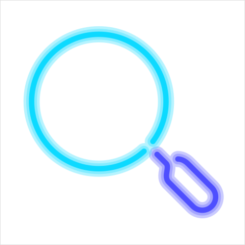 Detail Neon Icons Set Vector Number 6