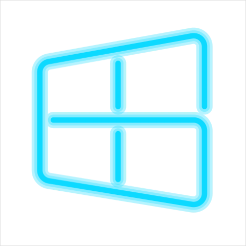 Detail Neon Icons Set Vector Number 9