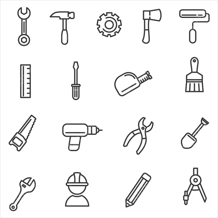 Detail Tools Icons Set Vector Number 11