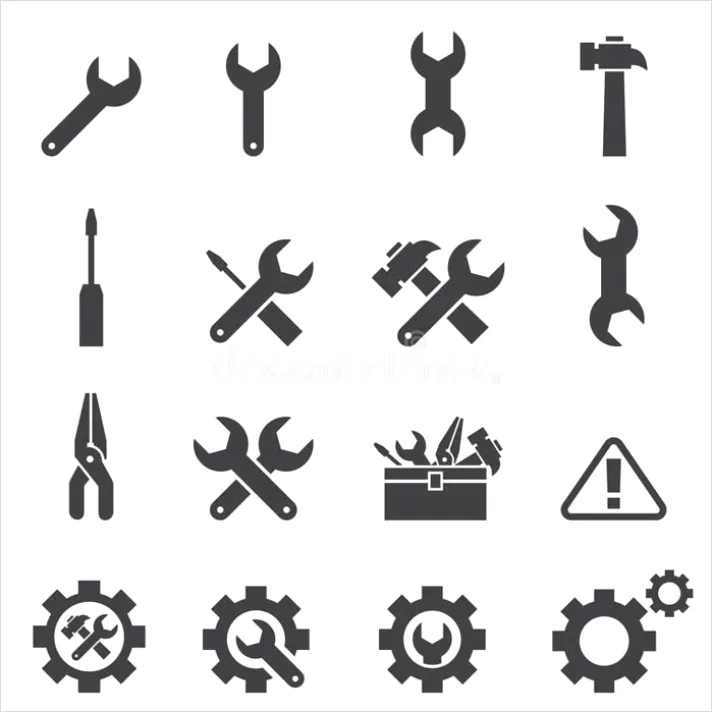 Detail Tools Icons Set Vector Number 6