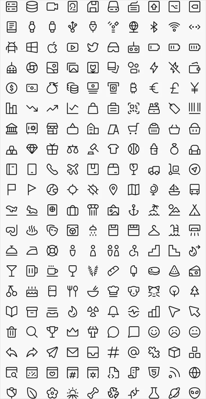 Detail Api Icons Set Outline Number 8