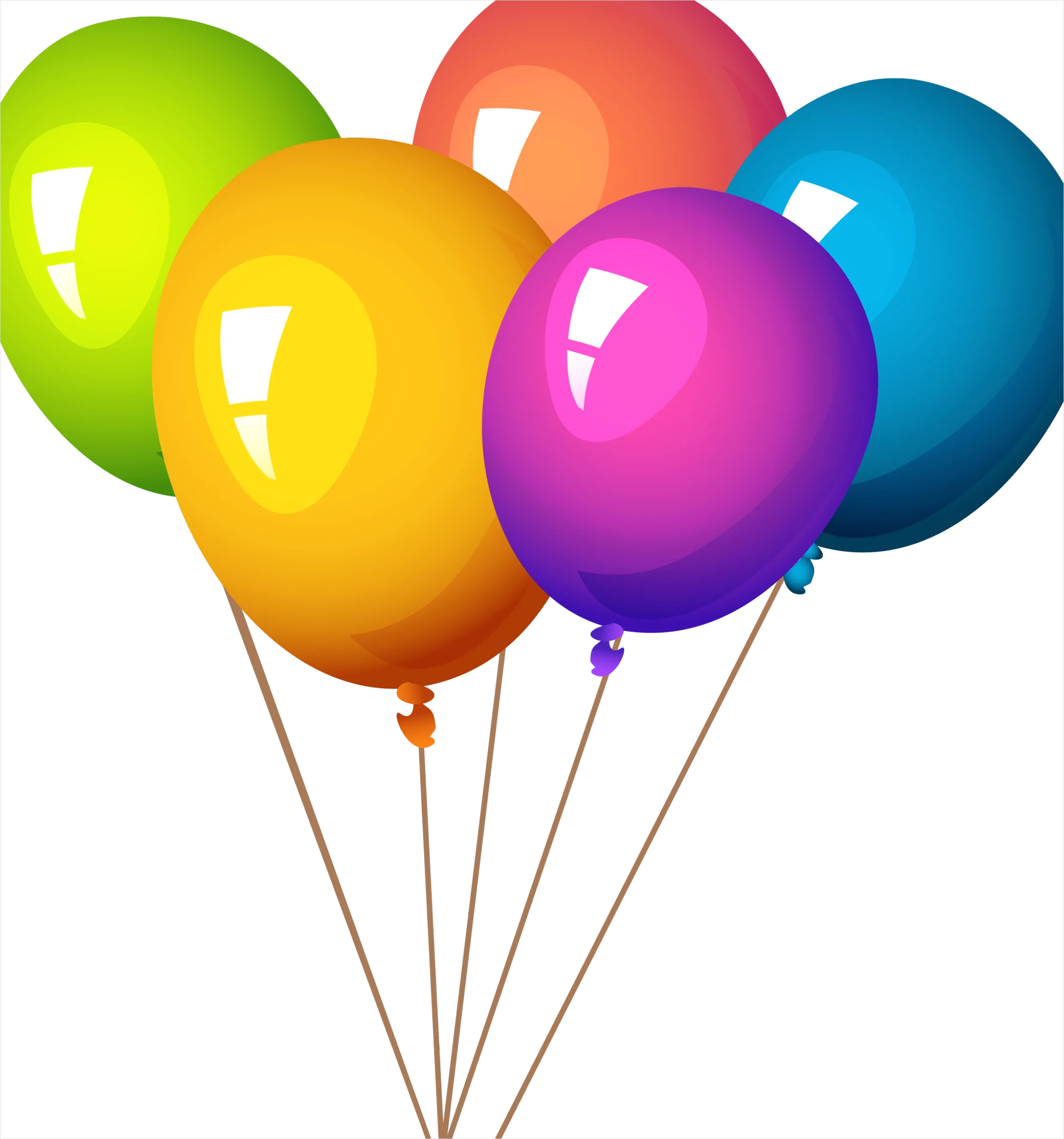 Detail Birthday Balloons Transparent Png Number 5
