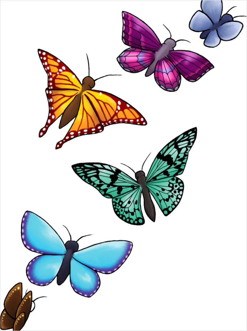 Detail Butterfly Transparent Png Clipart Number 7