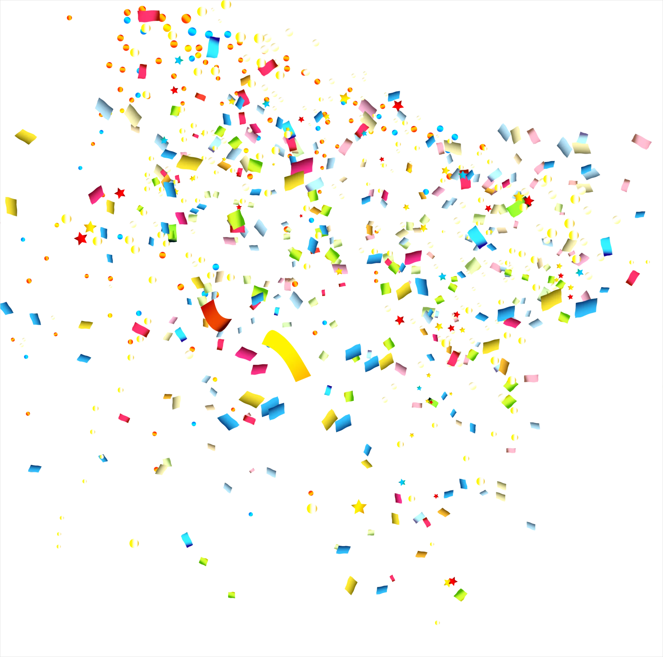 Detail Confetti Transparent Png Overlay Number 6