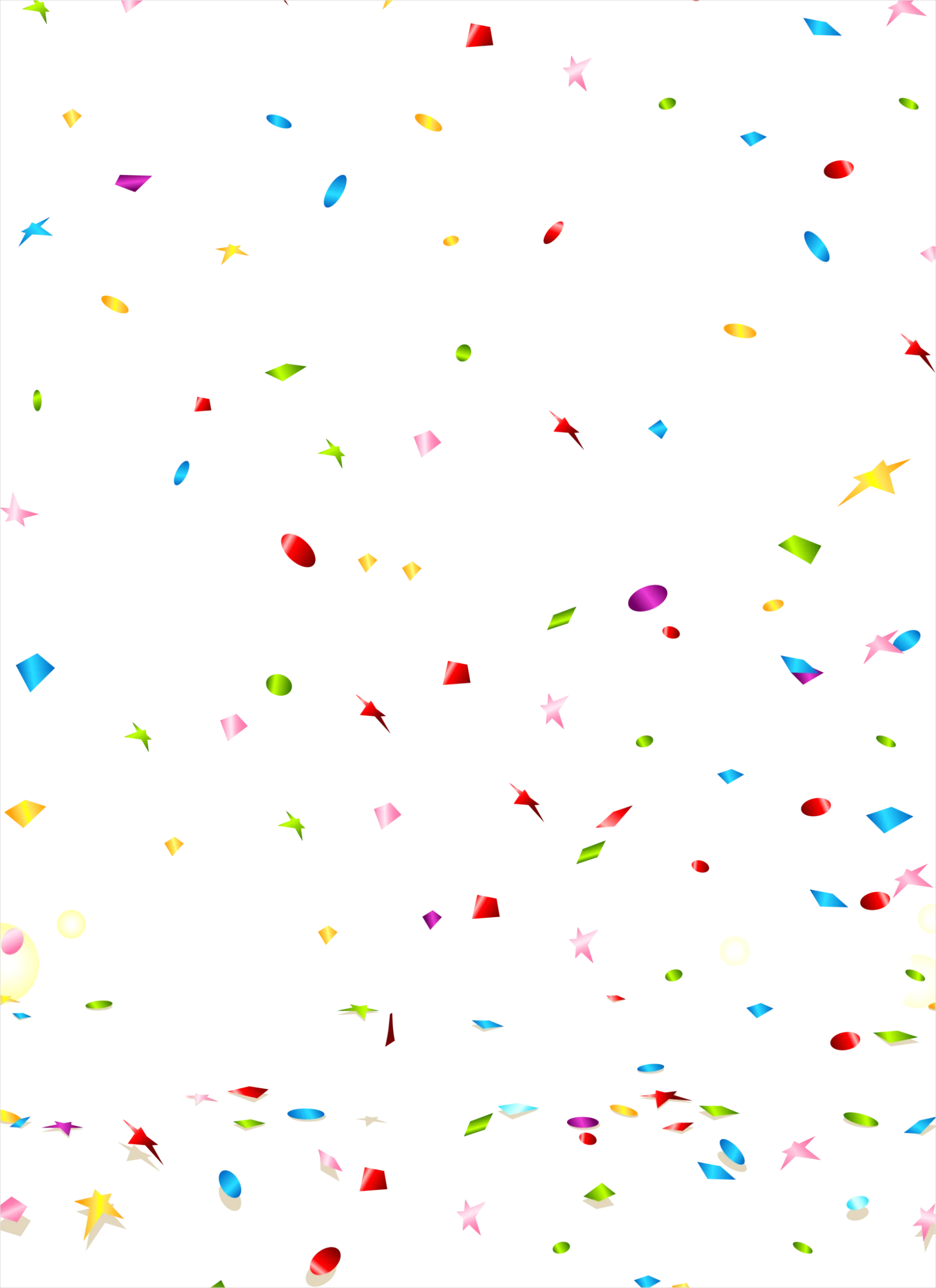 Detail Confetti Transparent Png Overlay Number 7