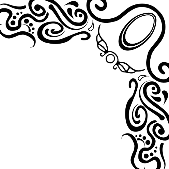 Detail Corner Flourish Transparent Png Number 14