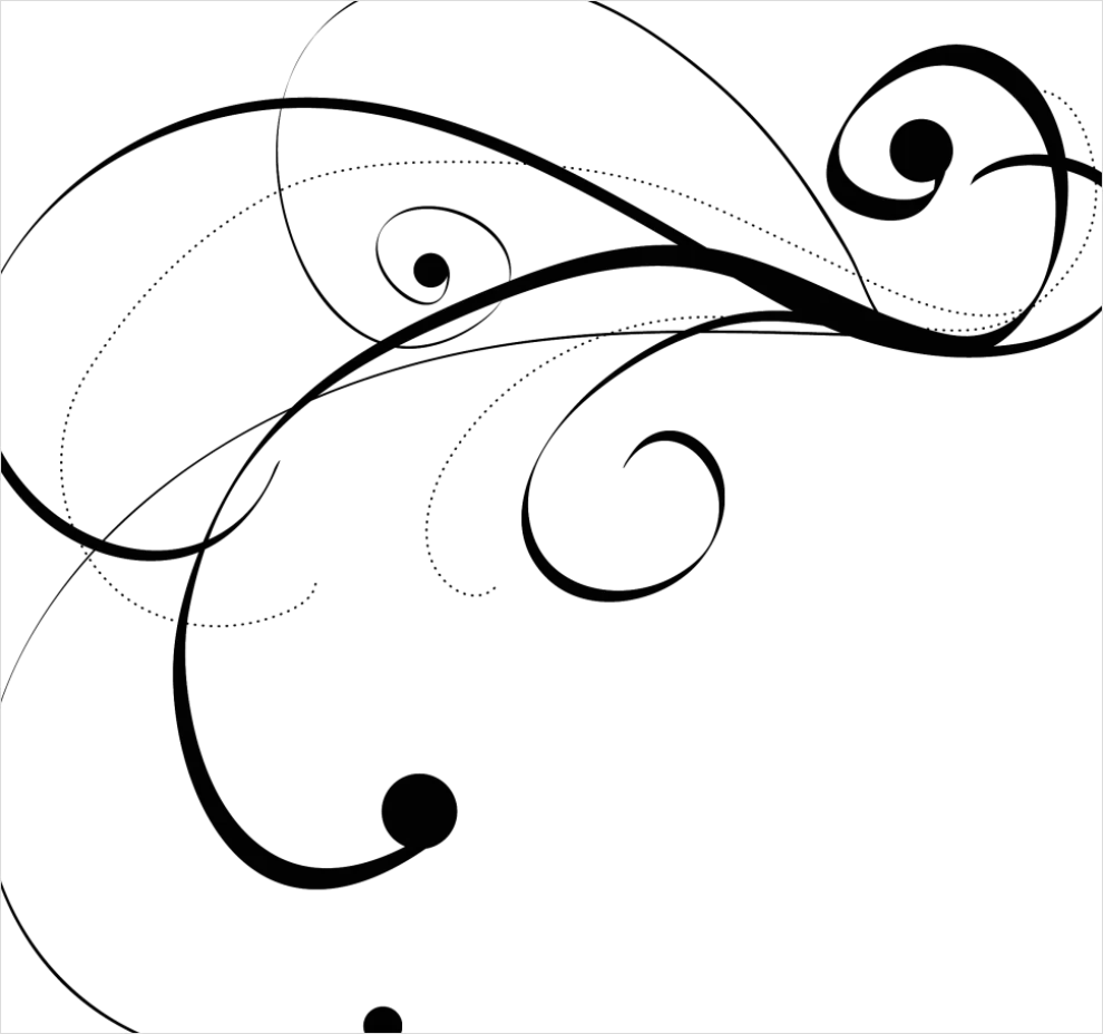 Detail Corner Flourish Transparent Png Number 3