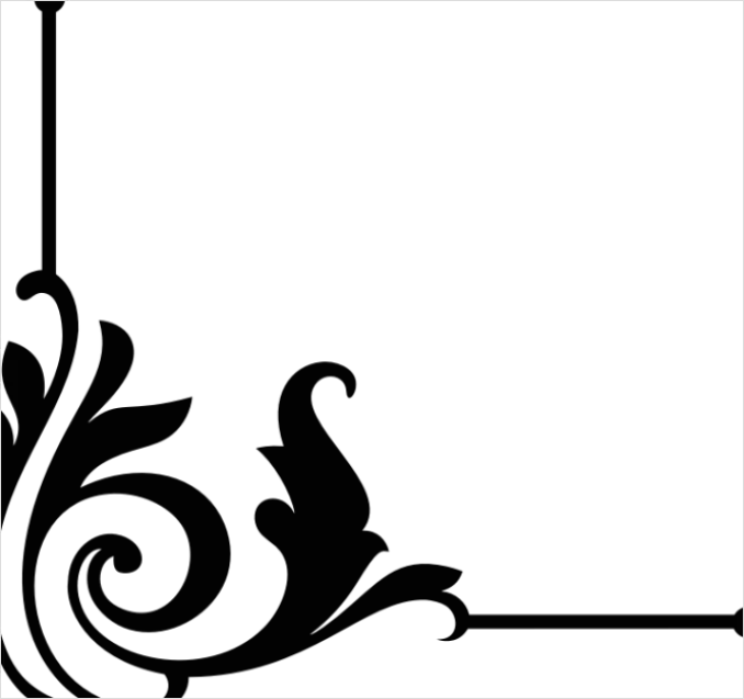 Detail Corner Flourish Transparent Png Number 5