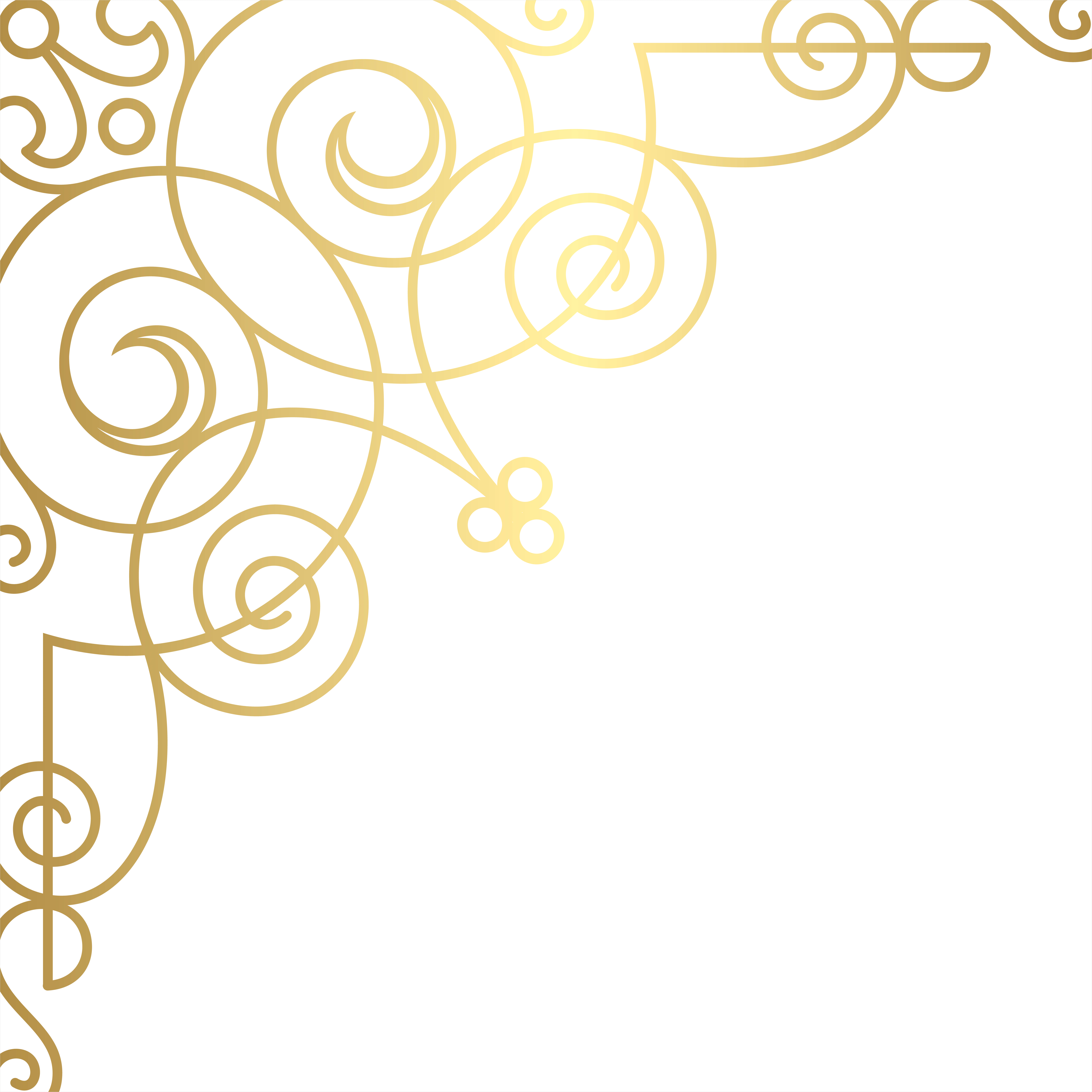 Detail Corner Flourish Transparent Png Number 6