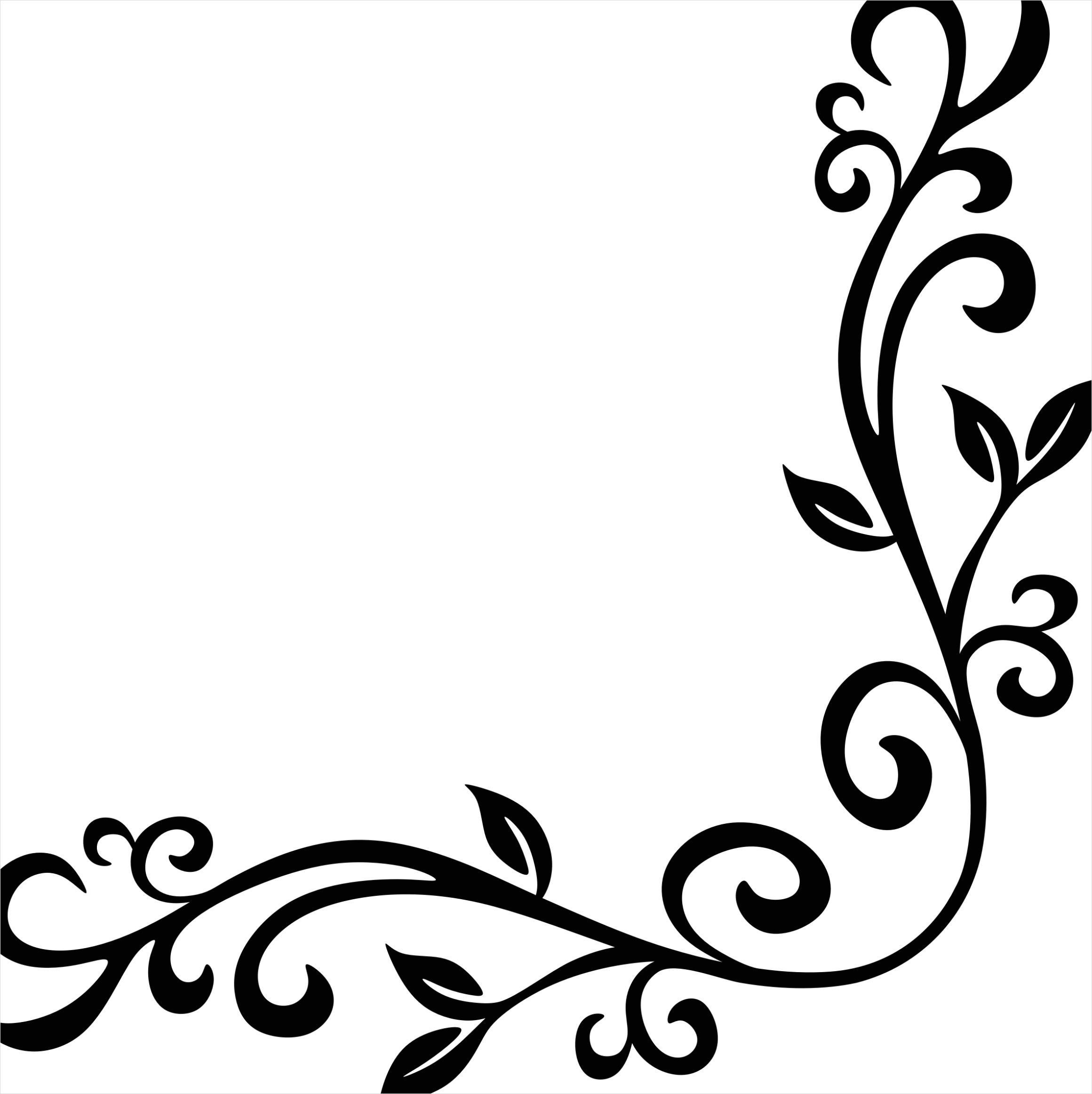 Detail Corner Flourish Transparent Png Number 9
