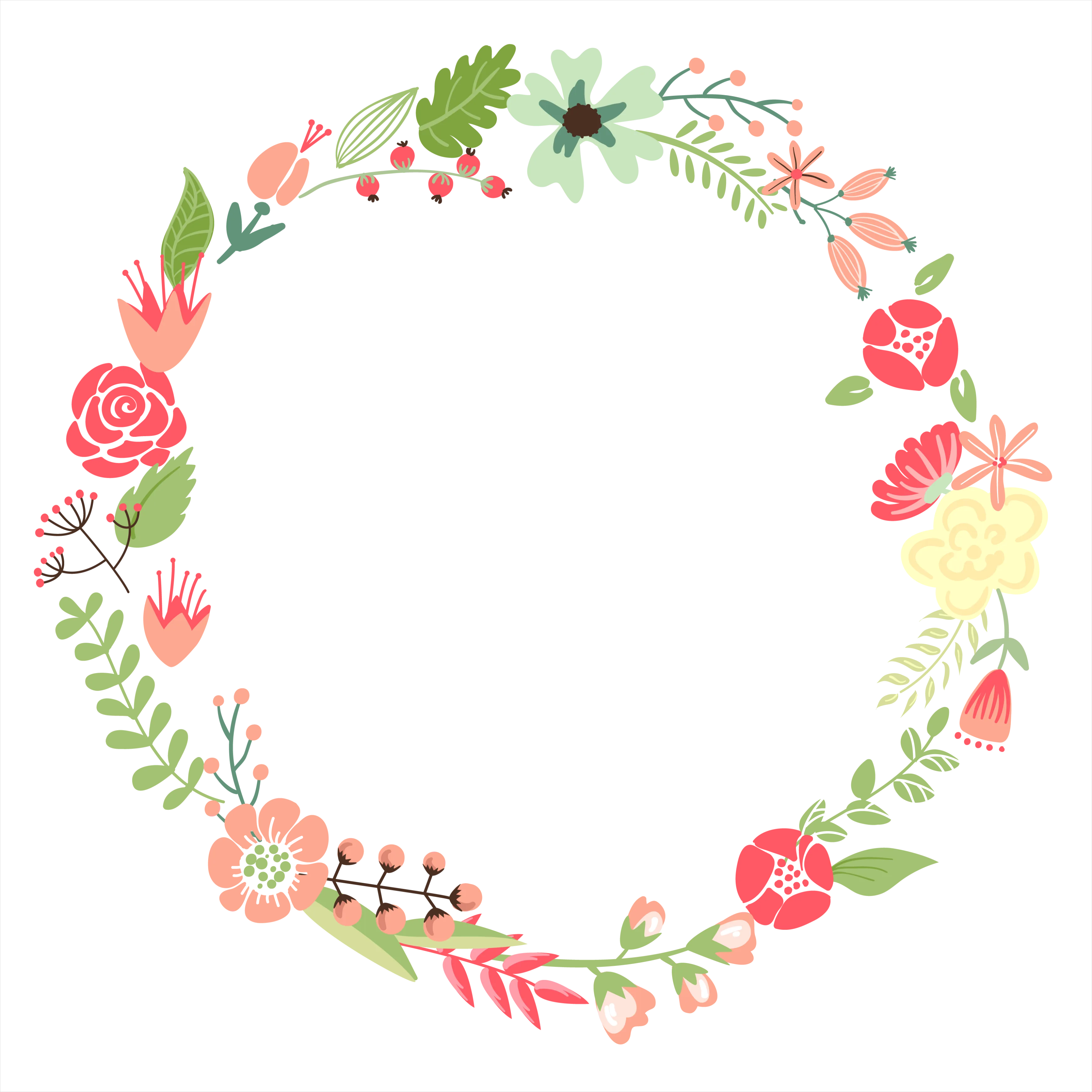 Detail Floral Wreath Transparent Png Number 2