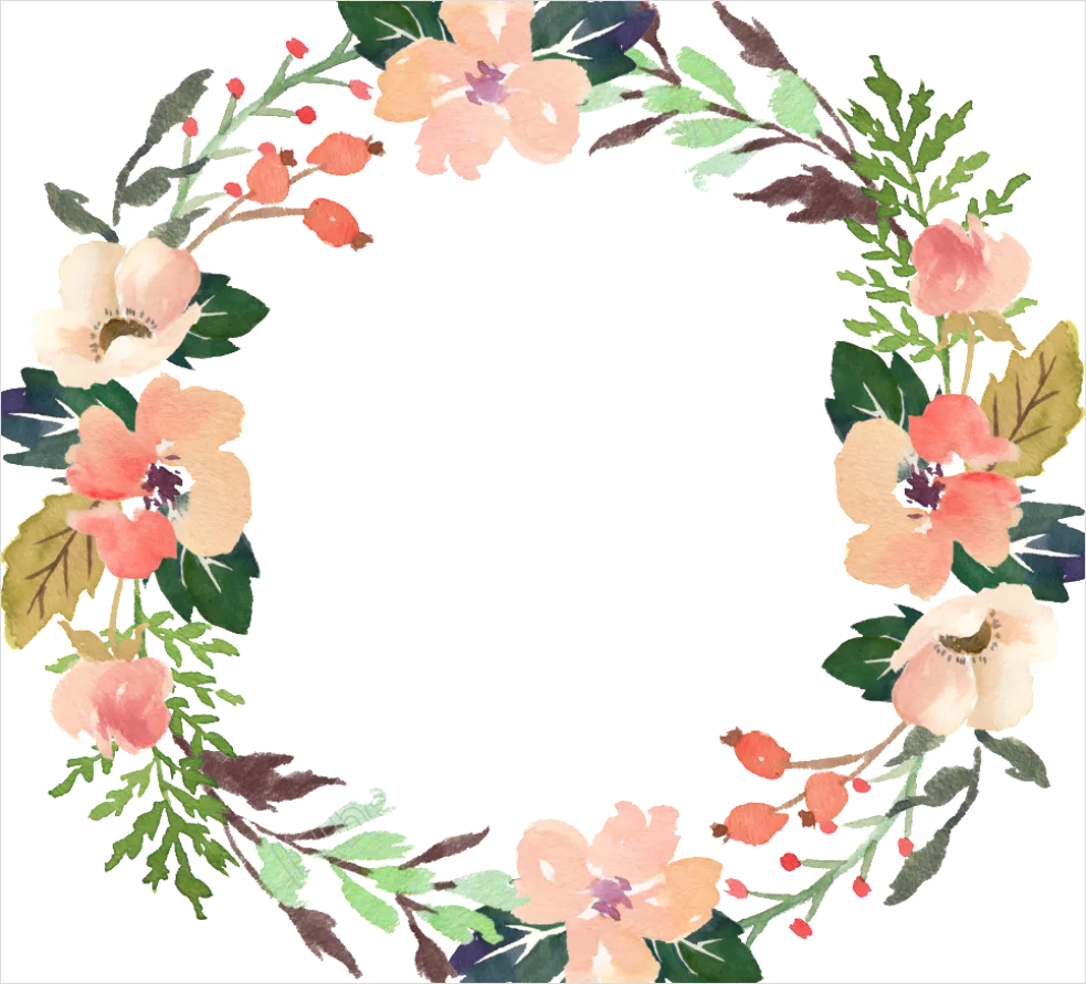 Detail Floral Wreath Transparent Png Number 4