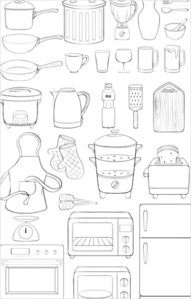 Detail Kitchen Icons Set Outline Number 8