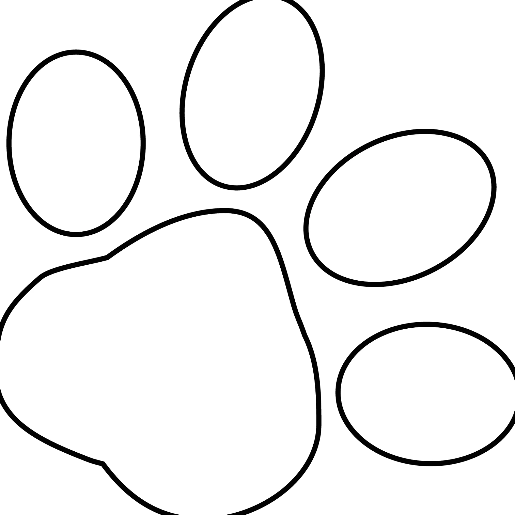 Detail Paw Print Transparent Png Number 15