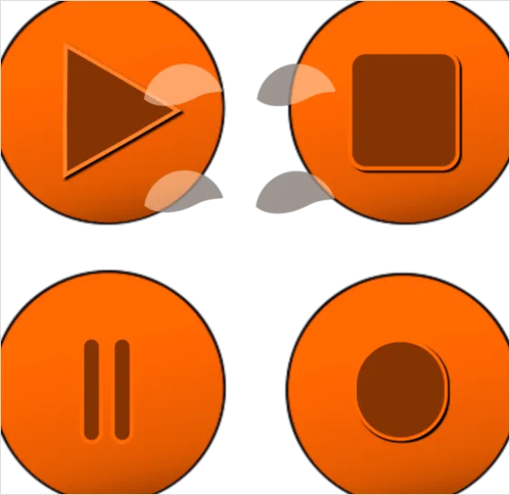 Detail Stop Button Transparent Png Number 6