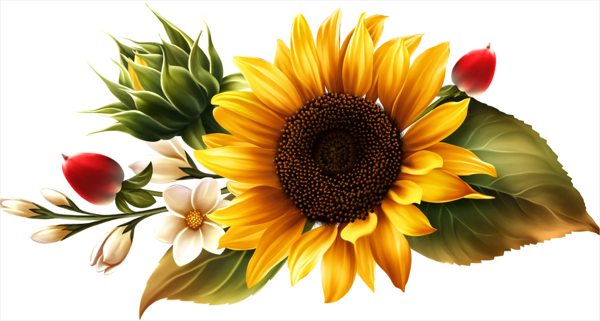 Detail Sunflower Transparent Png Number 16