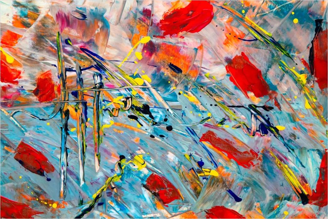 Detail Abstrakte Acrylmalerei Auf Leinwand Textur Number 12