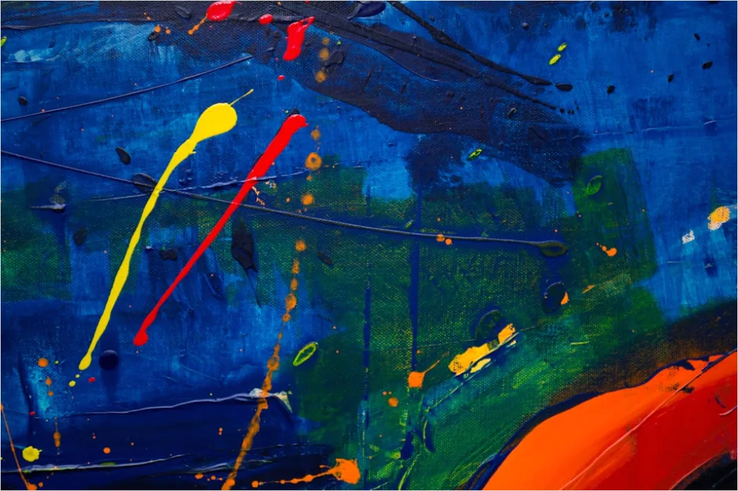 Detail Abstrakte Acrylmalerei Auf Leinwand Textur Number 15