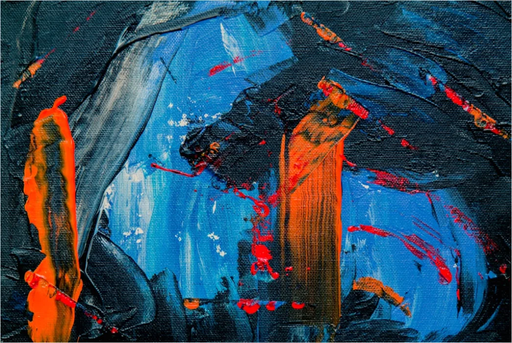 Detail Abstrakte Acrylmalerei Auf Leinwand Textur Number 16