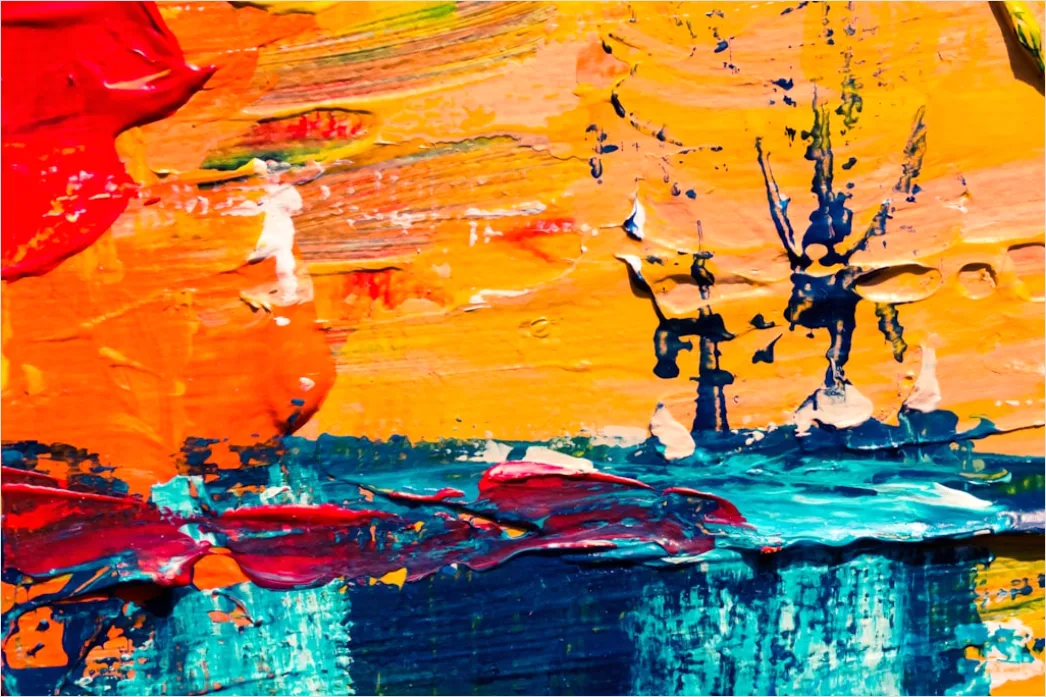 Detail Abstrakte Acrylmalerei Auf Leinwand Textur Number 6