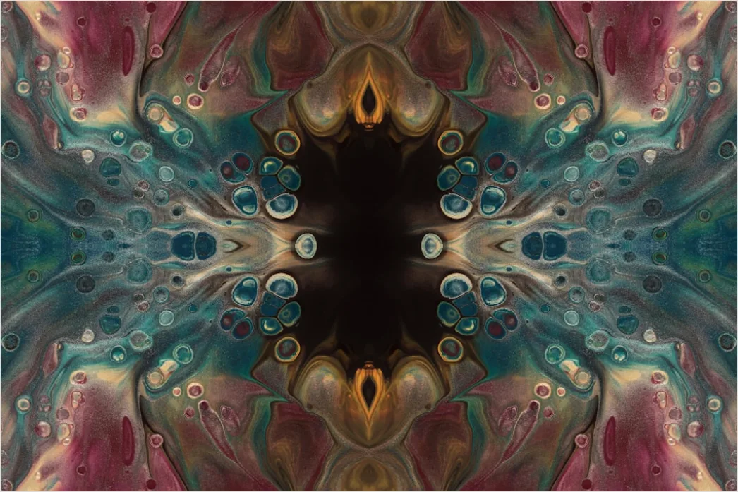 Detail Abstrakter Fractal Muster Hintergrund Bunt Number 13