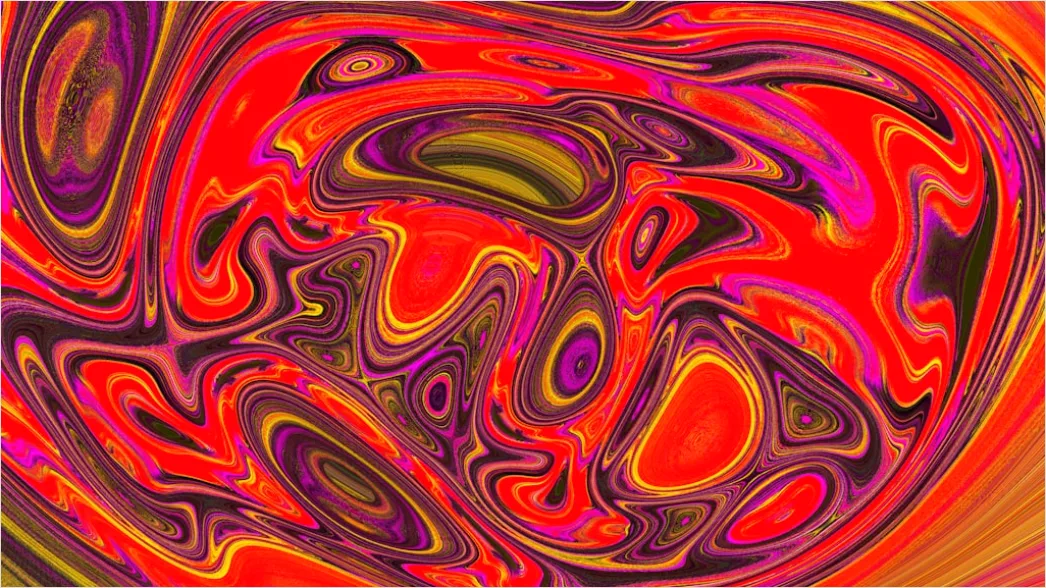 Detail Abstrakter Fractal Muster Hintergrund Bunt Number 20
