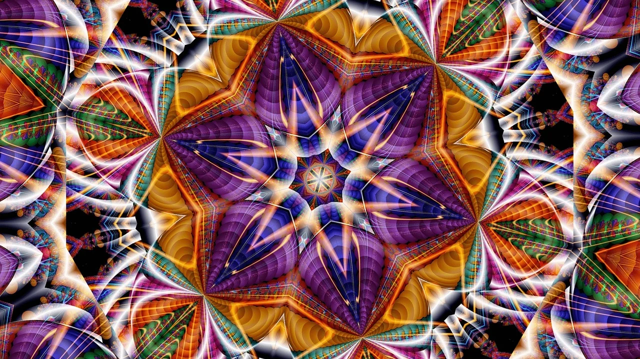 Detail Abstrakter Kaleidoskop Muster Hintergrund Number 2