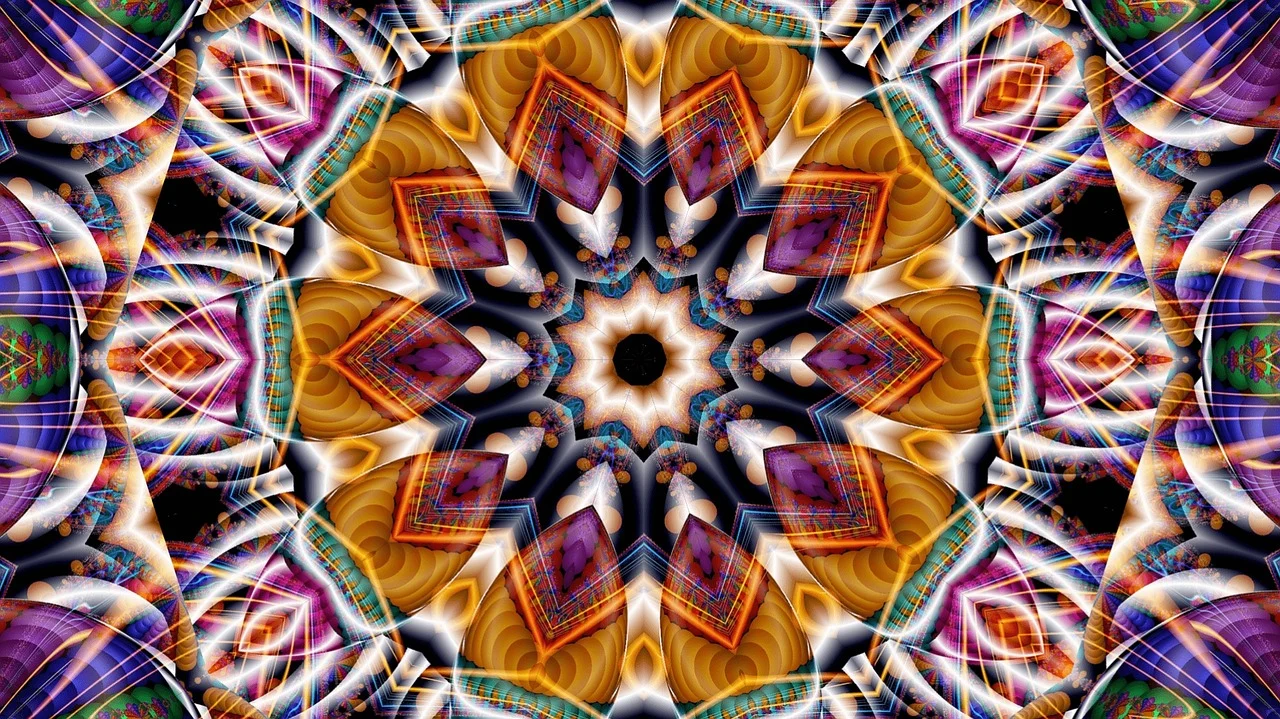 Detail Abstrakter Kaleidoskop Muster Hintergrund Number 4