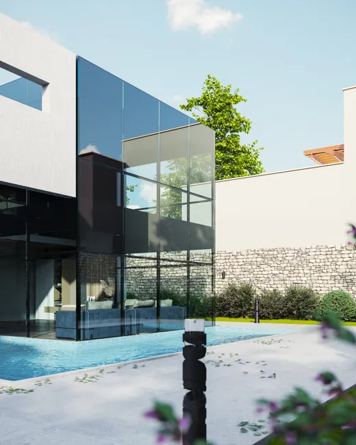 Detail Architektenhaus Mit Pool Und Terrasse Number 14