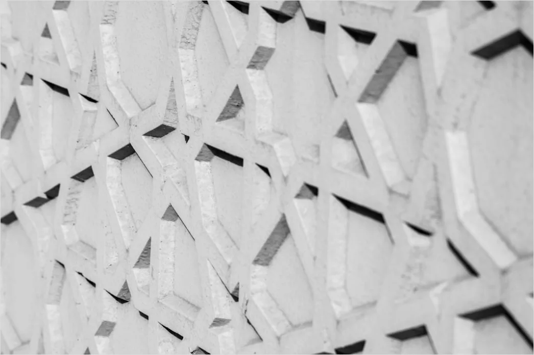 Detail Architektur Muster Auf Wandpaneelen Number 8