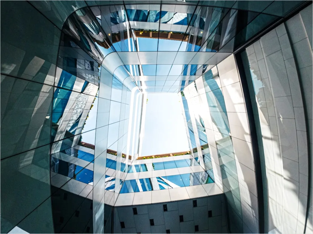 Detail Atrium Innenarchitektur Mit Glasdach Number 15