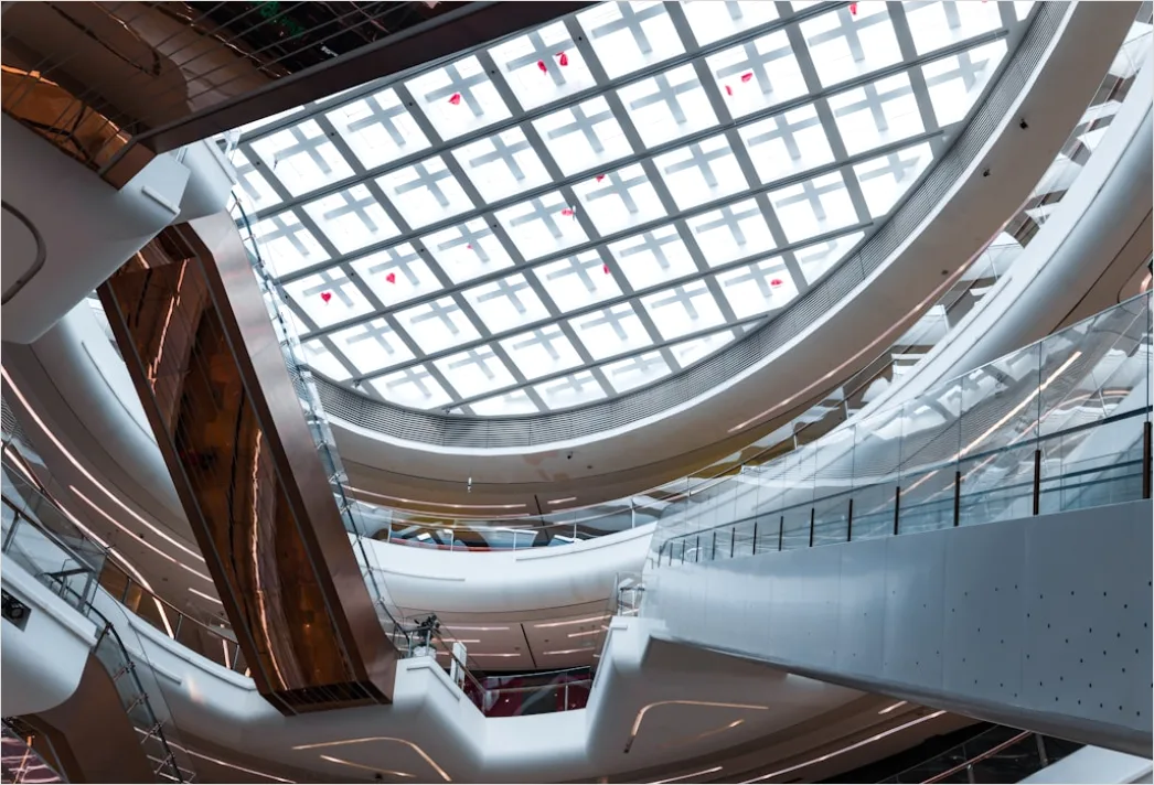 Detail Atrium Innenarchitektur Mit Glasdach Number 8