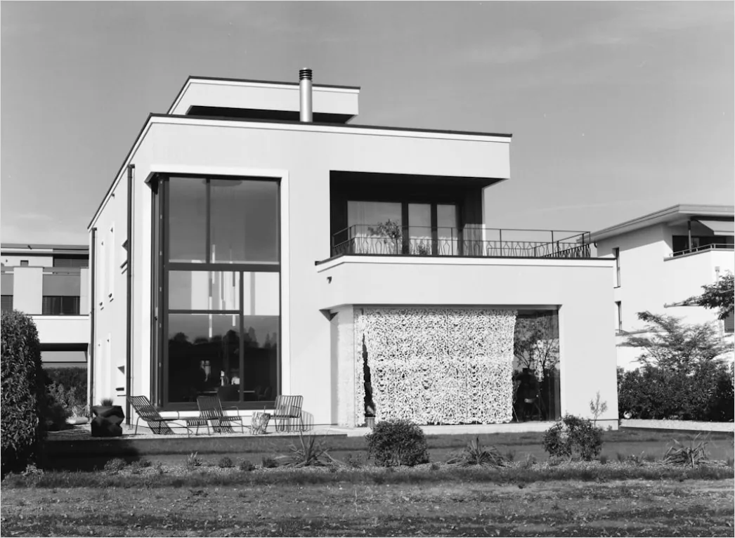 Detail Bauhaus Stil Haus Kubisch Außenansicht Number 2