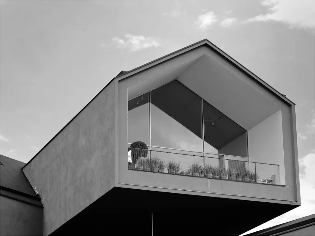 Detail Bauhaus Stil Haus Kubisch Außenansicht Number 16