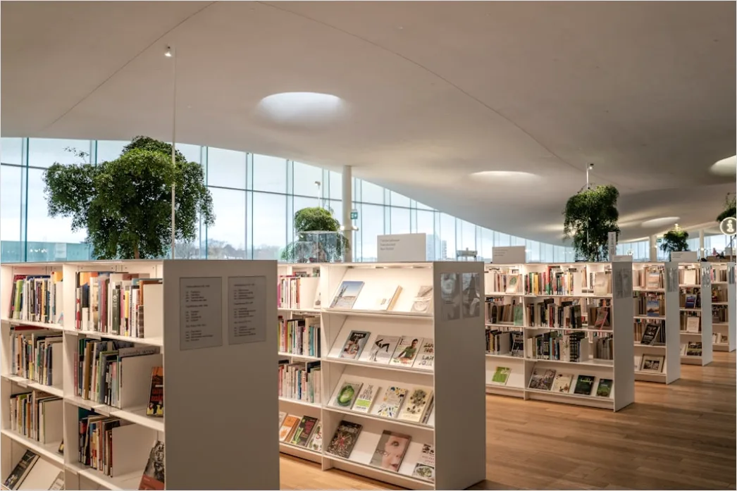 Detail Bibliothek Innenraum Hohe Regale Architektur Number 14
