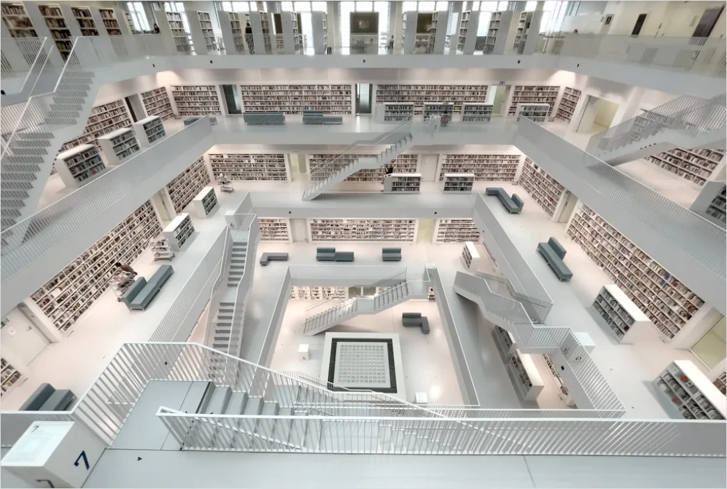 Detail Bibliothek Innenraum Hohe Regale Architektur Number 18