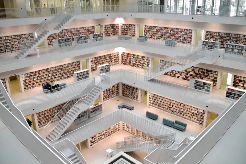 Detail Bibliothek Innenraum Hohe Regale Architektur Number 19