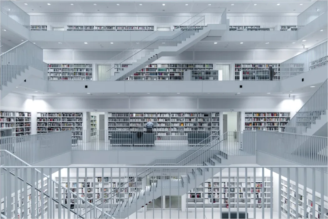 Detail Bibliothek Innenraum Hohe Regale Architektur Number 20