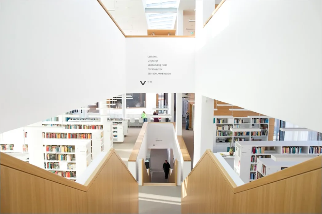 Detail Bibliothek Innenraum Hohe Regale Architektur Number 7