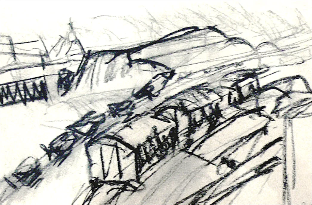 Detail Bleistift Skizze Hand Gezeichnet Auf Papier Number 12