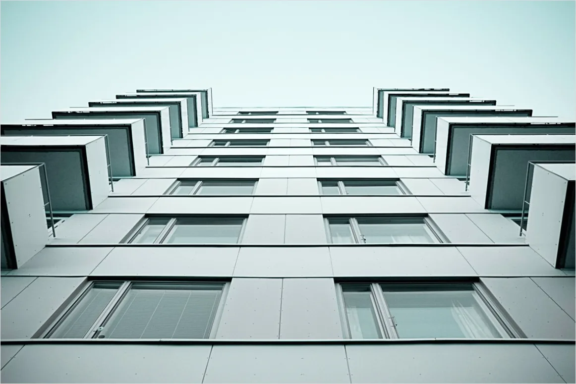 Detail Fassade Fensterreihen Symmetrie Perspektive Number 5