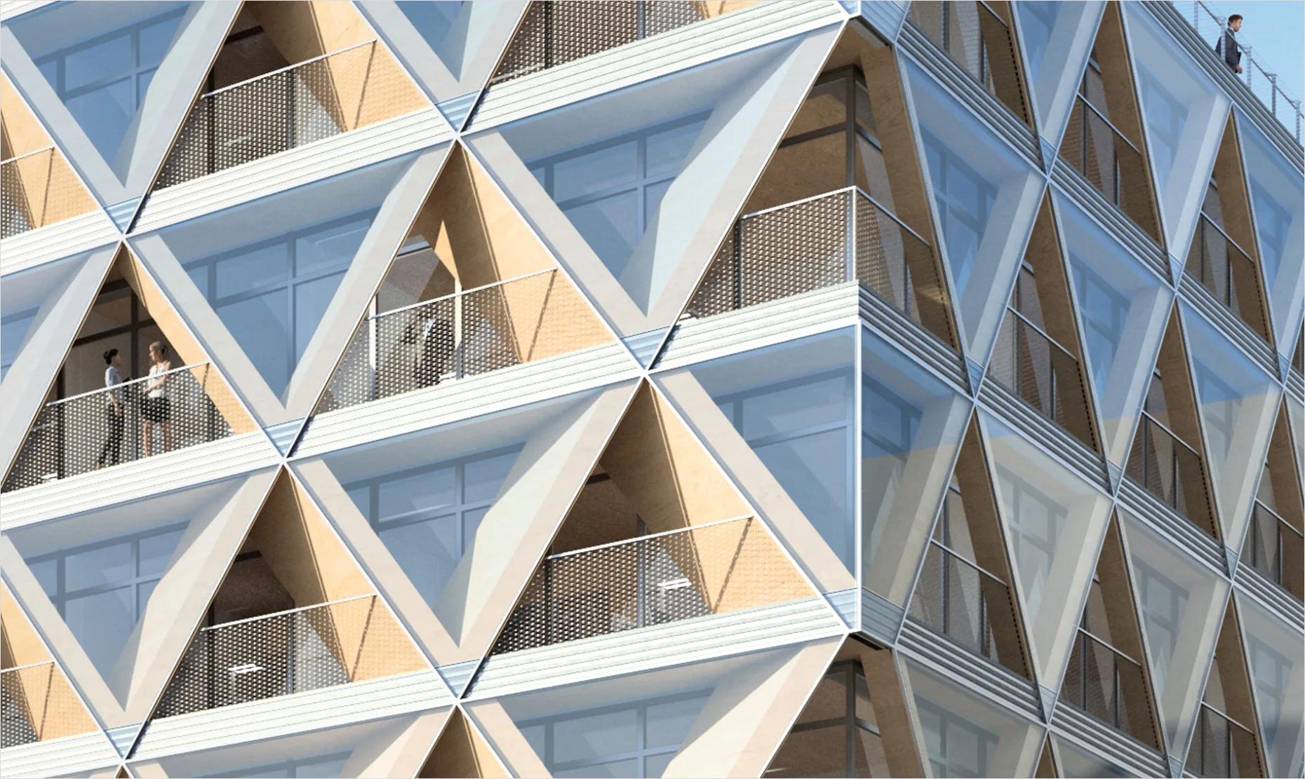 Detail Fassade Fensterreihen Symmetrie Perspektive Number 7