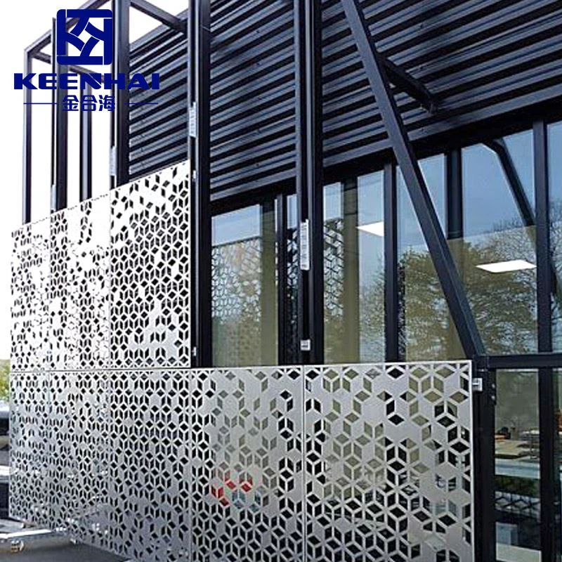 Detail Fassade Metall Perforiert Muster Modern Number 10