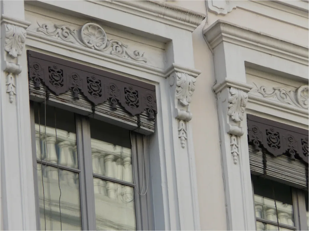Fassade Mit Ornamenten Historische Detailaufnahme 499b