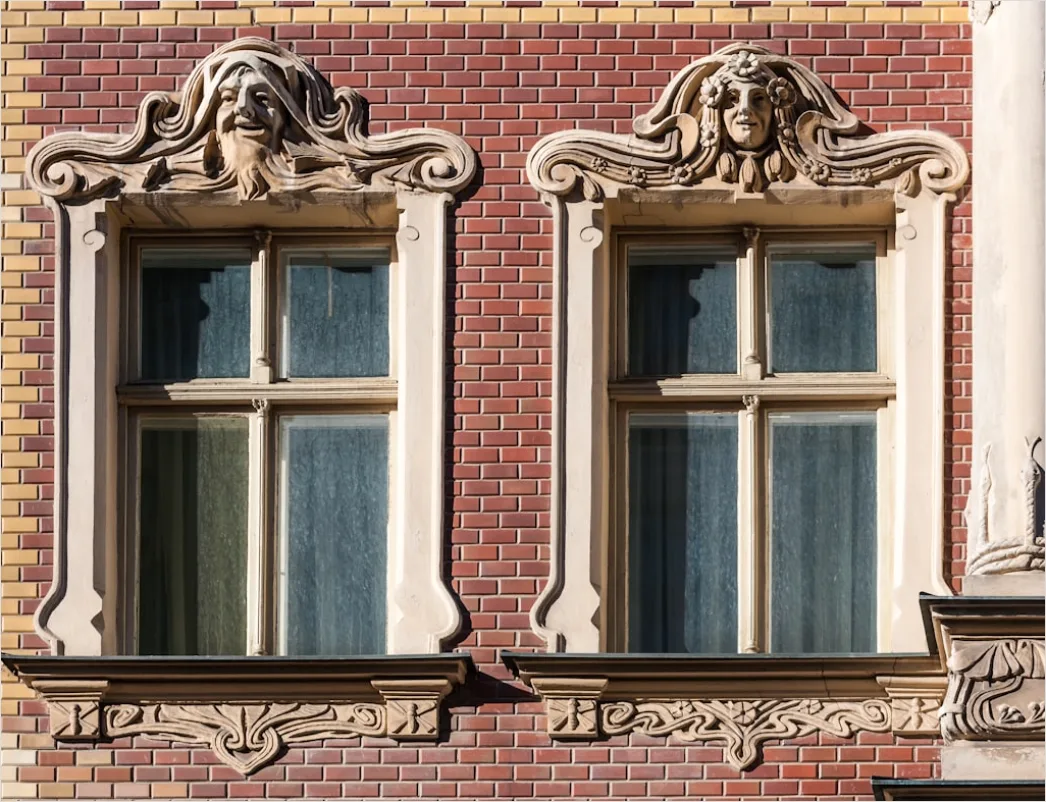 Detail Fassade Mit Ornamenten Historische Detailaufnahme Number 10